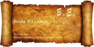 Buda Elizeus névjegykártya